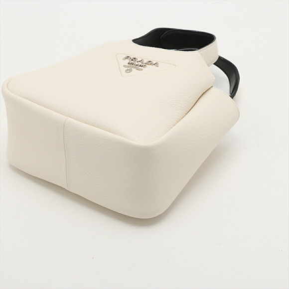 Prada Vitello Dino Leather Handbag White - Picture 3 of 8